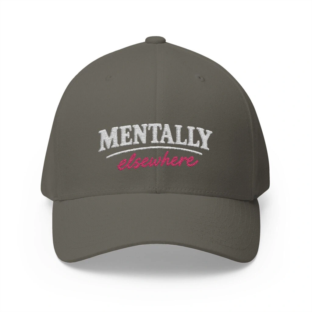Mentally elsewhere | Gorra bordada Oliva