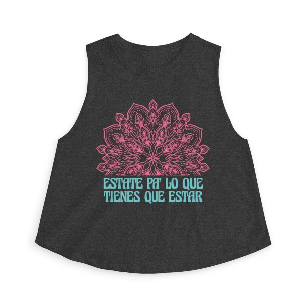 Estate pa’ lo que tienes que estar | Crop Top Gris oscuro